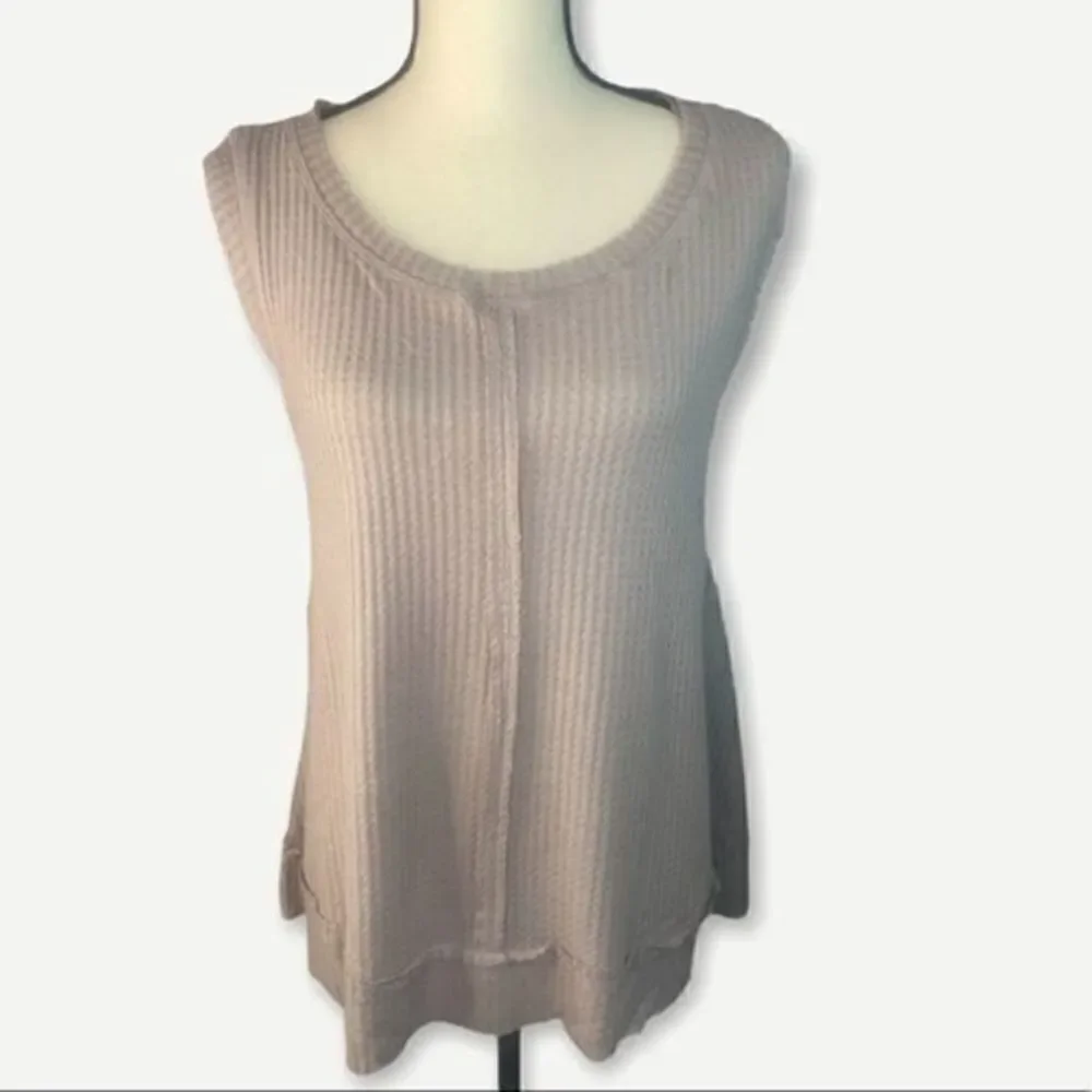 Xhilaration Thermal Knit Tank Pajama Top Tan Medium NWT
